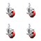 Service Caster 3.5 Inch Red Poly Wheel Swivel 3/4 Inch Square Stem Caster Set with Brake SCC SCC-SQ20S3514-PPUB-RED-TLB-34-4 - alternate 1